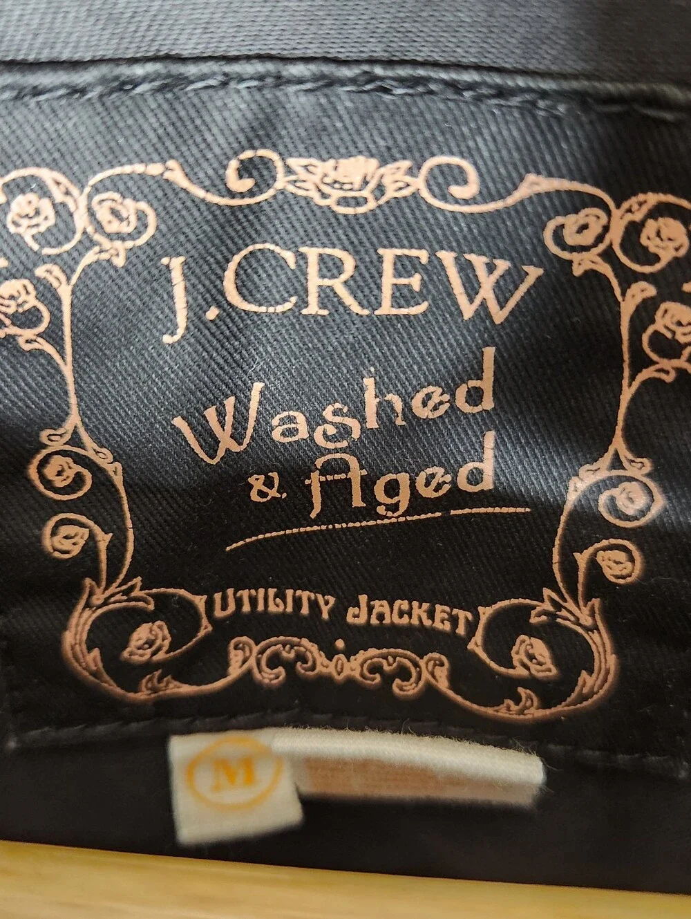J. Crew Womens Medium Black Washed Age Utiliy Jacket Moto